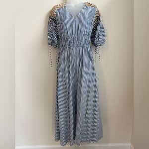 LOFT Poplin Striped Dress